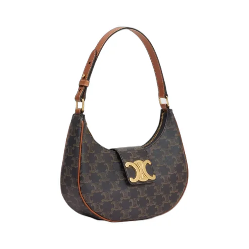 Medium Ava Triomphe Bag In Triomphe Canvas And Calfskin