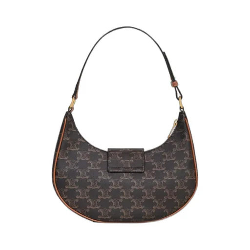 Medium Ava Triomphe Bag In Triomphe Canvas And Calfskin