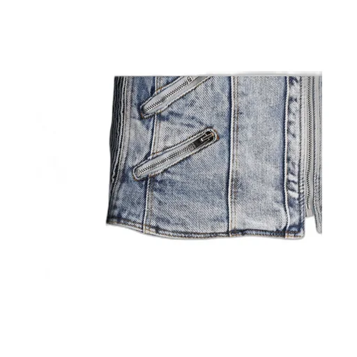 Leys Band-Collar Denim Jacket