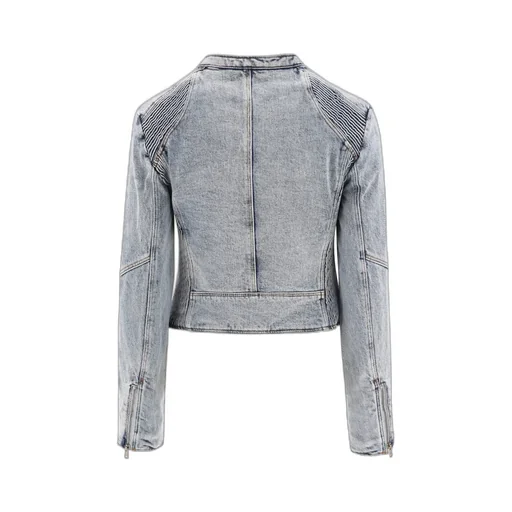 Leys Band-Collar Denim Jacket