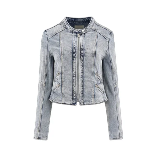 Leys Band-Collar Denim Jacket