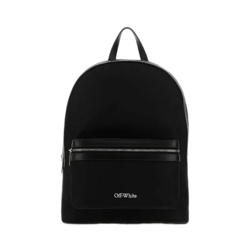 Off-White Logo Embroidered Zipped Backpack