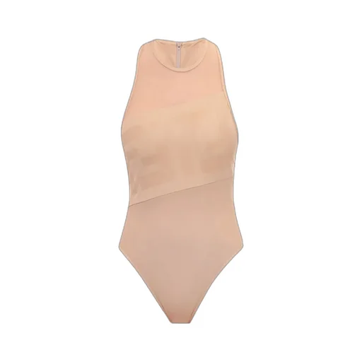 Sheer-Panel One-Piece Swimsuit