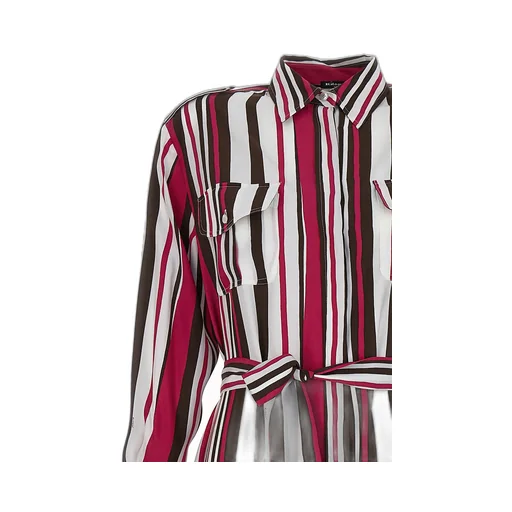 Kiton Striped Tied Fastened Maxi Shirt Dress