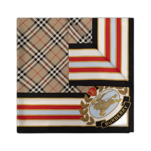 Burberry Check Pattern Square Scarf
