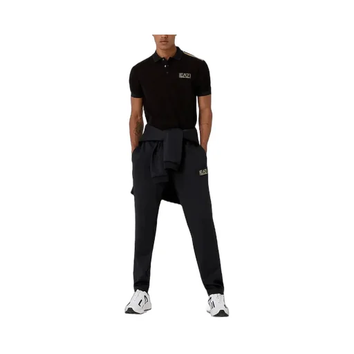 Logo-Patch Cotton Polo Shirt