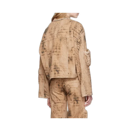 Camouflage Pattern Denim Coat