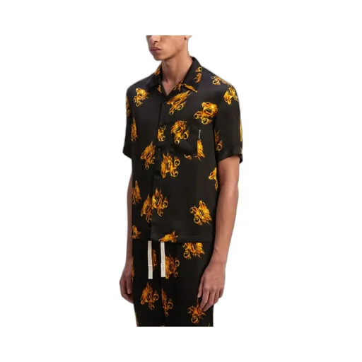 Palm Angels Monogram Printed Short-Sleeved Shirt