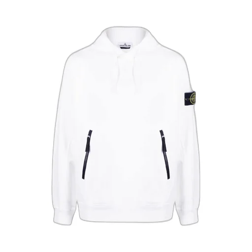 Contrast-Zip Logo-Patch Hoodie