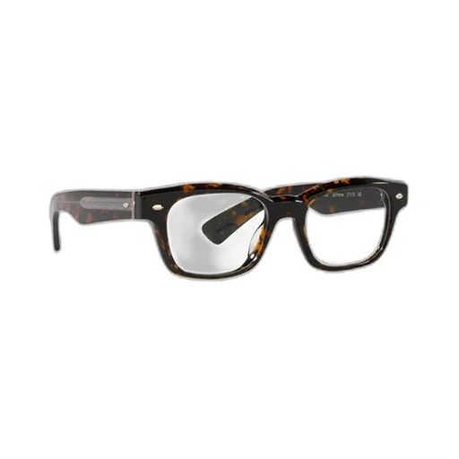 Tortoiseshell-Effect Rectangle-Frame Glasses