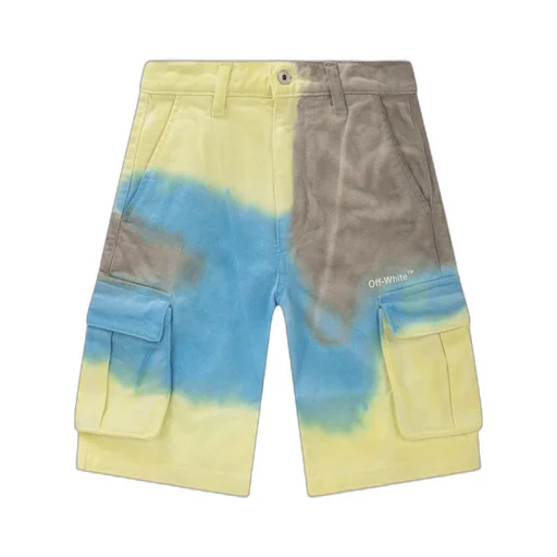 Off-White Kids Tie-Dye Logo Printed Shorts