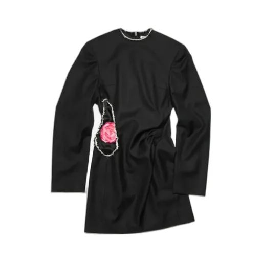 Logo Hollowed-Out Dress