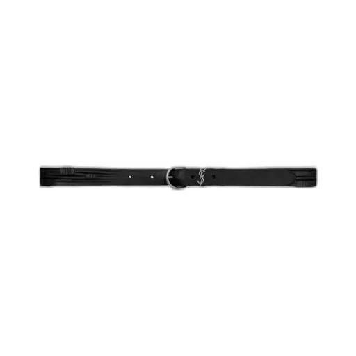 Saint Laurent	Croissant De Lune Buckled Thin Belt