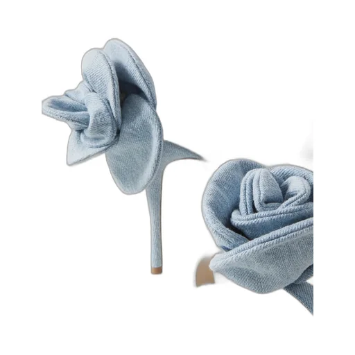 Floral Decal High-Heeled Sandals