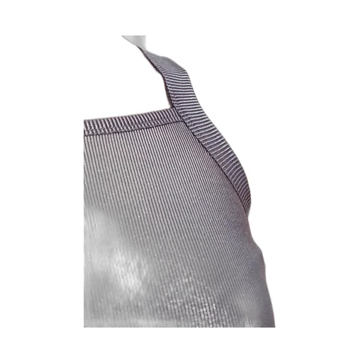 Drawstring-Detail Metallic Vest