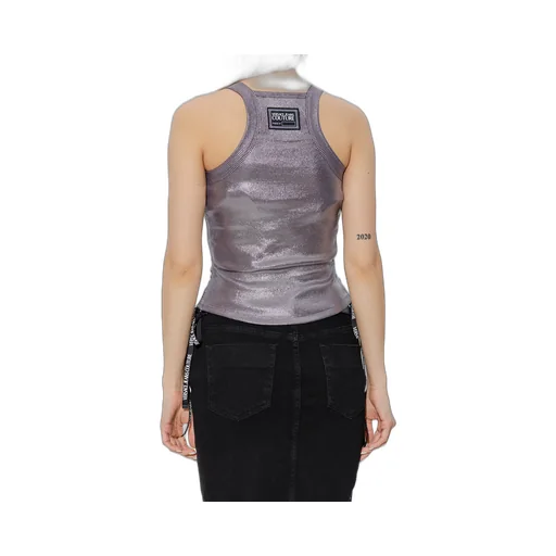 Drawstring-Detail Metallic Vest