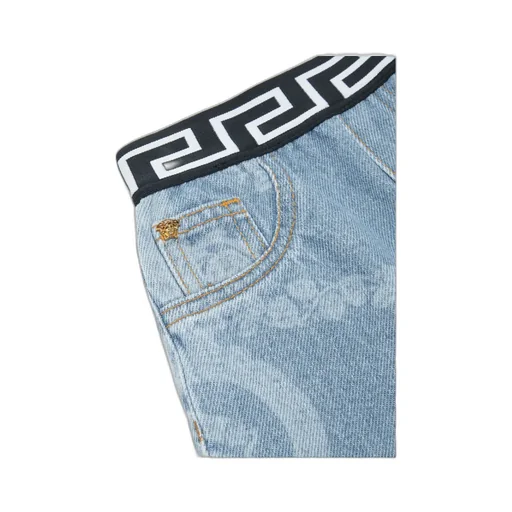 Greca.Print Waistband Jeans
