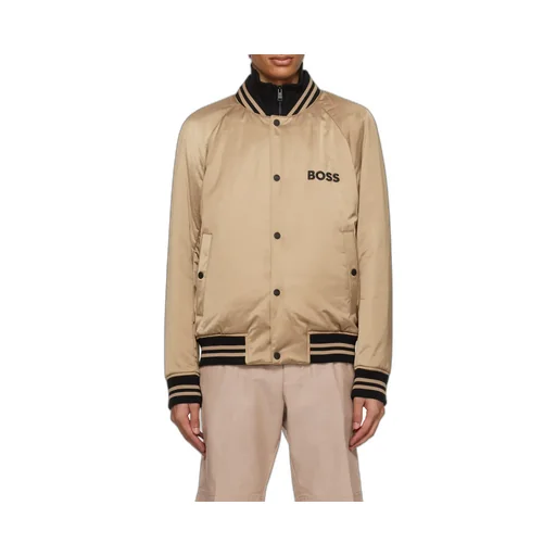Logo-Embroidered Satin Bomber Jacket