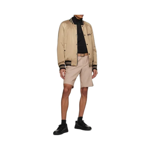 Logo-Embroidered Satin Bomber Jacket