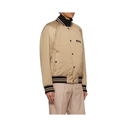 Logo-Embroidered Satin Bomber Jacket