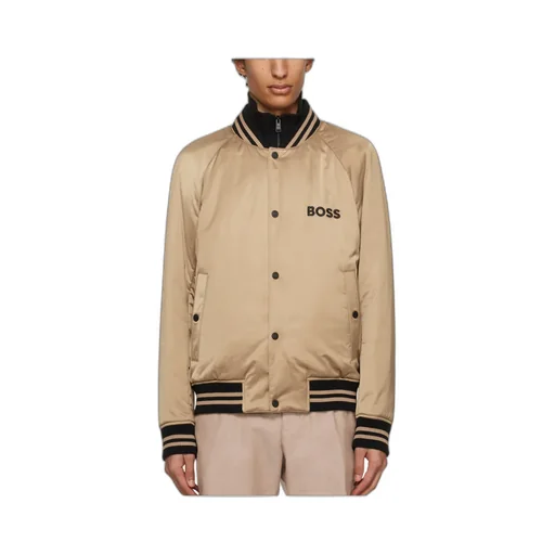 Logo-Embroidered Satin Bomber Jacket