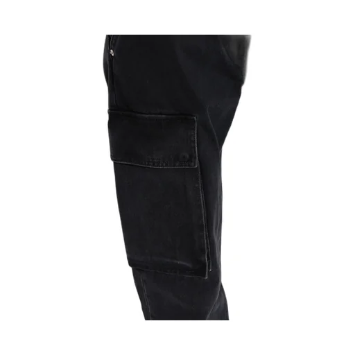 High-Waisted Washed Denim Trousers
