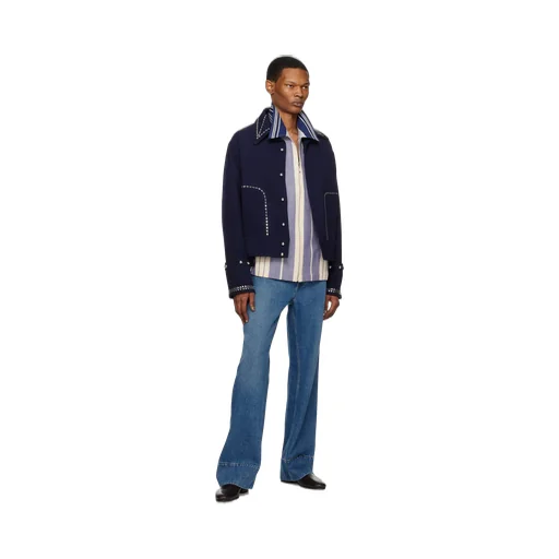 Wales Bonner Atlantic Striped Long-Sleeved Jacket