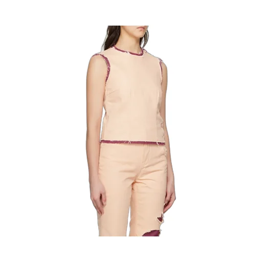 Raf Simons Button Fastened Layered Raw-Cut Hem Tank Top