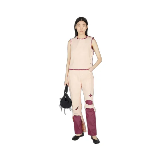 Raf Simons Button Fastened Layered Raw-Cut Hem Tank Top