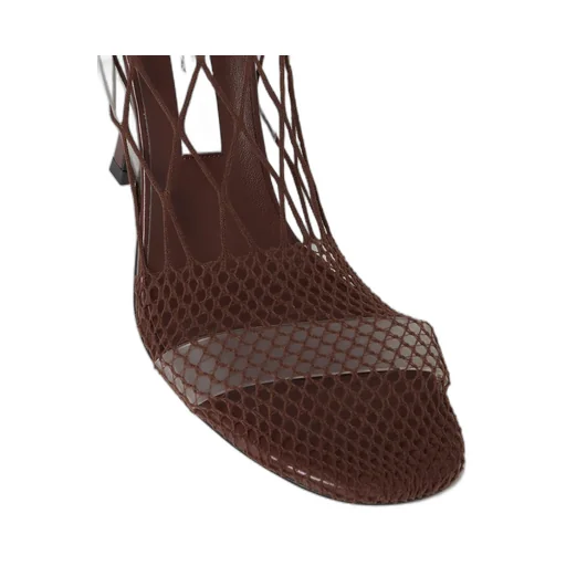 Stella Mccartney Slip-On Fishnet Heeled Sandals