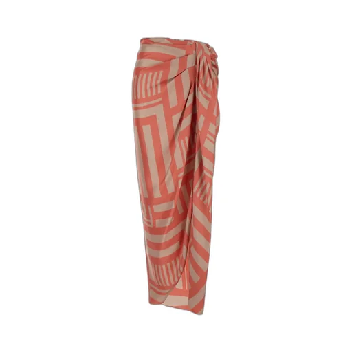 Fendi Knot-Detailed Front Slit Midi Skirt
