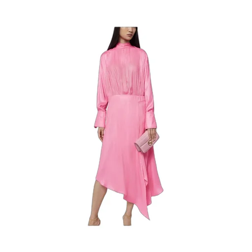 Stella Mccartney Tie-Detailed Asymmetric Long Dress