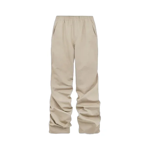 Strap Pleated Casual Pants