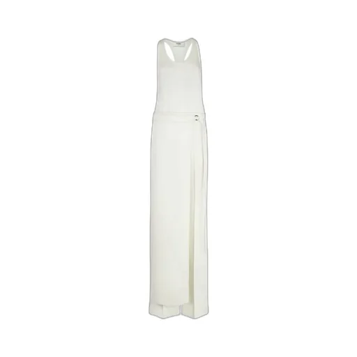 White Satin Jumpsuit