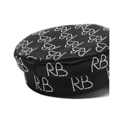 Crystal-Embellished Baker Boy Hat