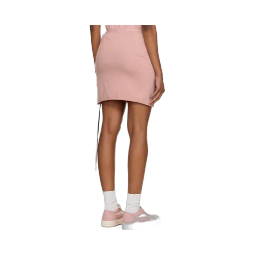 Front-Slit Cotton Mini Skirt