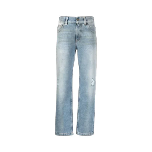 Palm Angels Mid-Rise Distressed Jeans