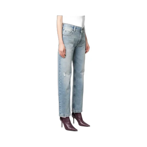 Palm Angels Mid-Rise Distressed Jeans