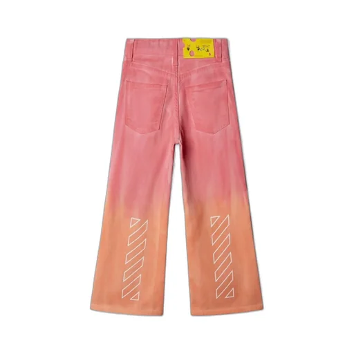 Helvetica Faded Wide Leg Trousers