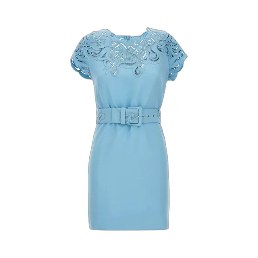Ermanno Scervino Lace Belted Mini Dress