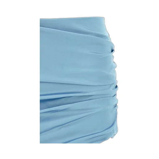 Alessandra Rich Ruched Asymmetric Mini Skirt