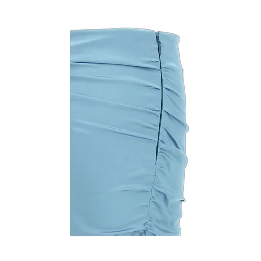 Alessandra Rich Ruched Asymmetric Mini Skirt