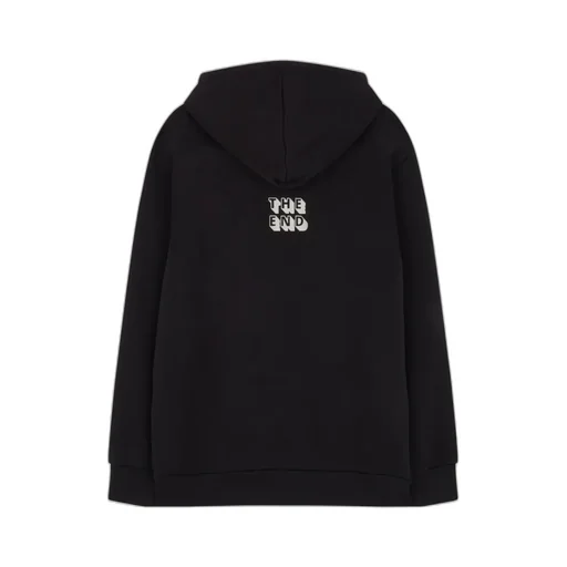 Graphic-Print Drawstring Hoodie