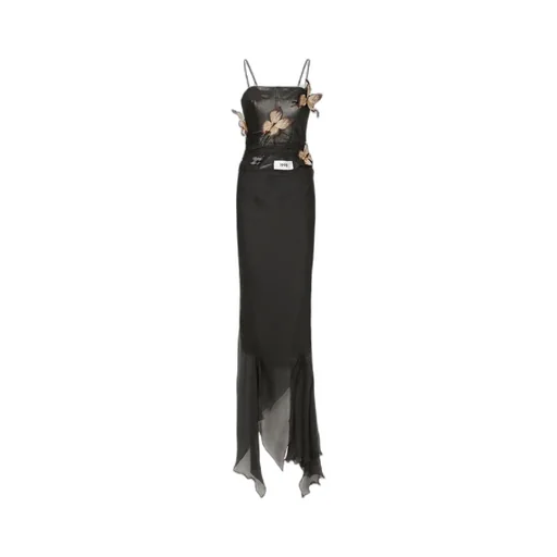 Dolce & Gabbana Kim Butterfly Detailed Long Chiffon Dress