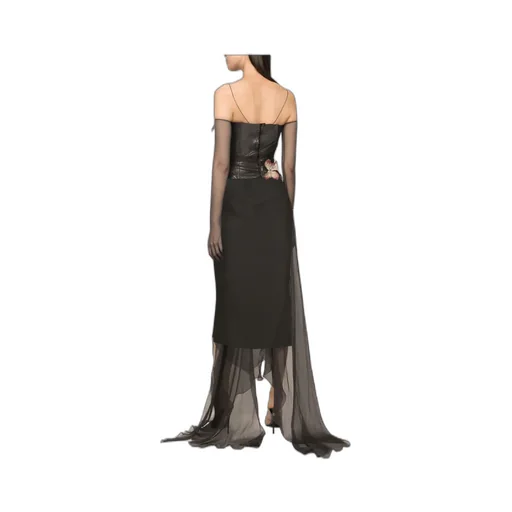 Dolce & Gabbana Kim Butterfly Detailed Long Chiffon Dress