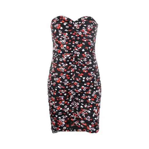 Floral-Print Strapless Minidress