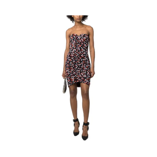 Floral-Print Strapless Minidress