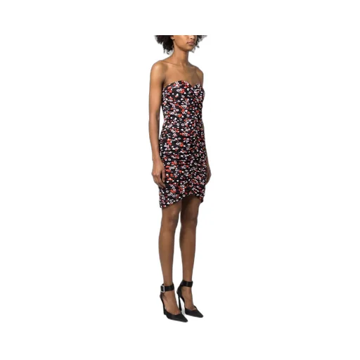 Floral-Print Strapless Minidress