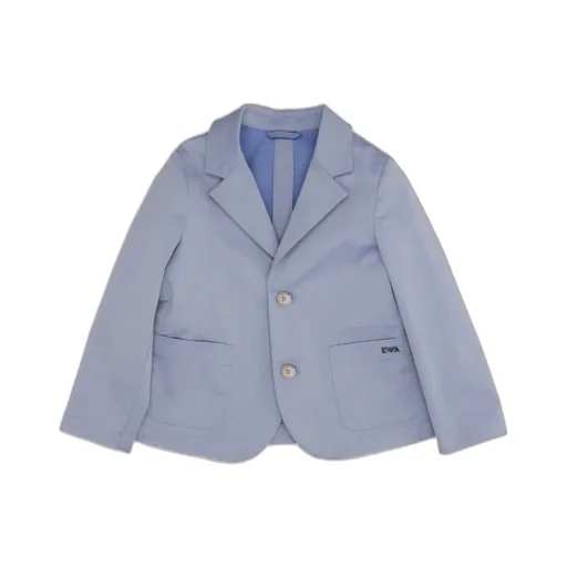 Emporio Armani Kids Logo Plaque Single-Breasted Blazer
