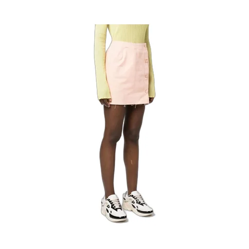 Frayed Cotton Miniskirt